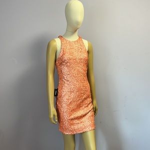 orange dress by express brand